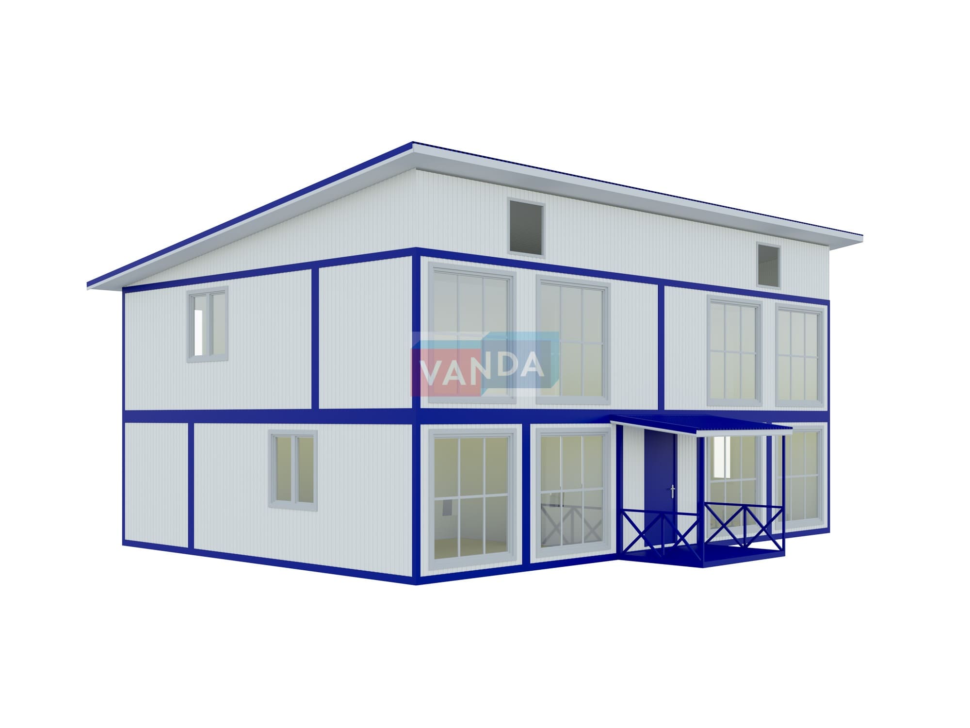 Проект модульный штаб строительства 8.4x12 Панели МДФ